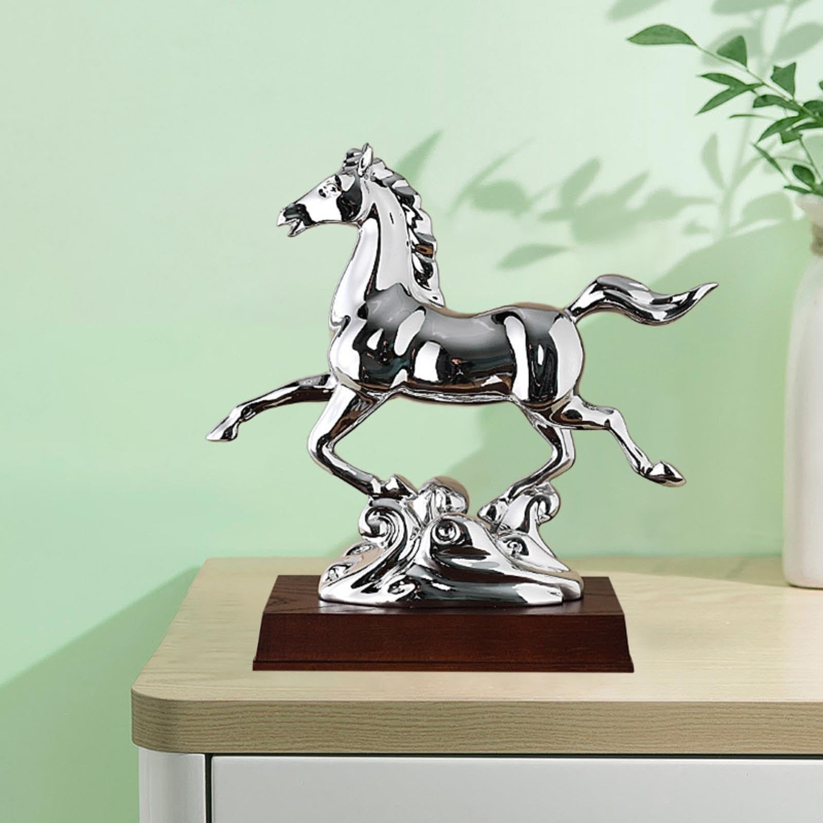 FXBZA 馬の彫刻 樹脂製 抽象的な馬像 動物 家の装飾 プレゼント アート